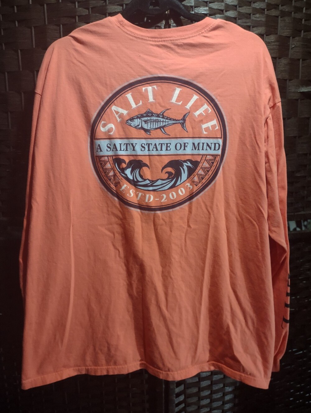 Salt Life orange long sleeve graphic t-shirt Men's XL